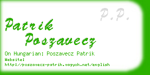 patrik poszavecz business card